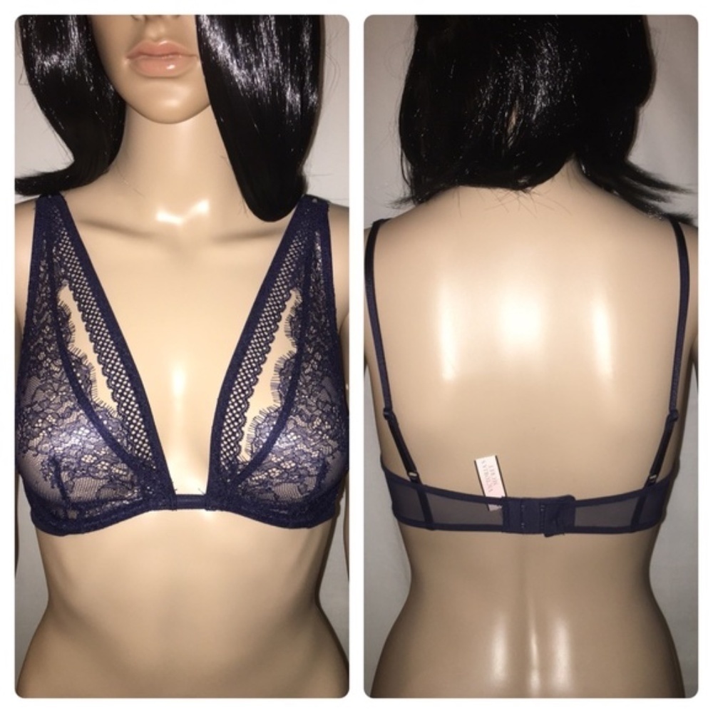 LAST ONE New Victoria’s Secret Very Sexy Plunge Strappy Front Bra Size 32C